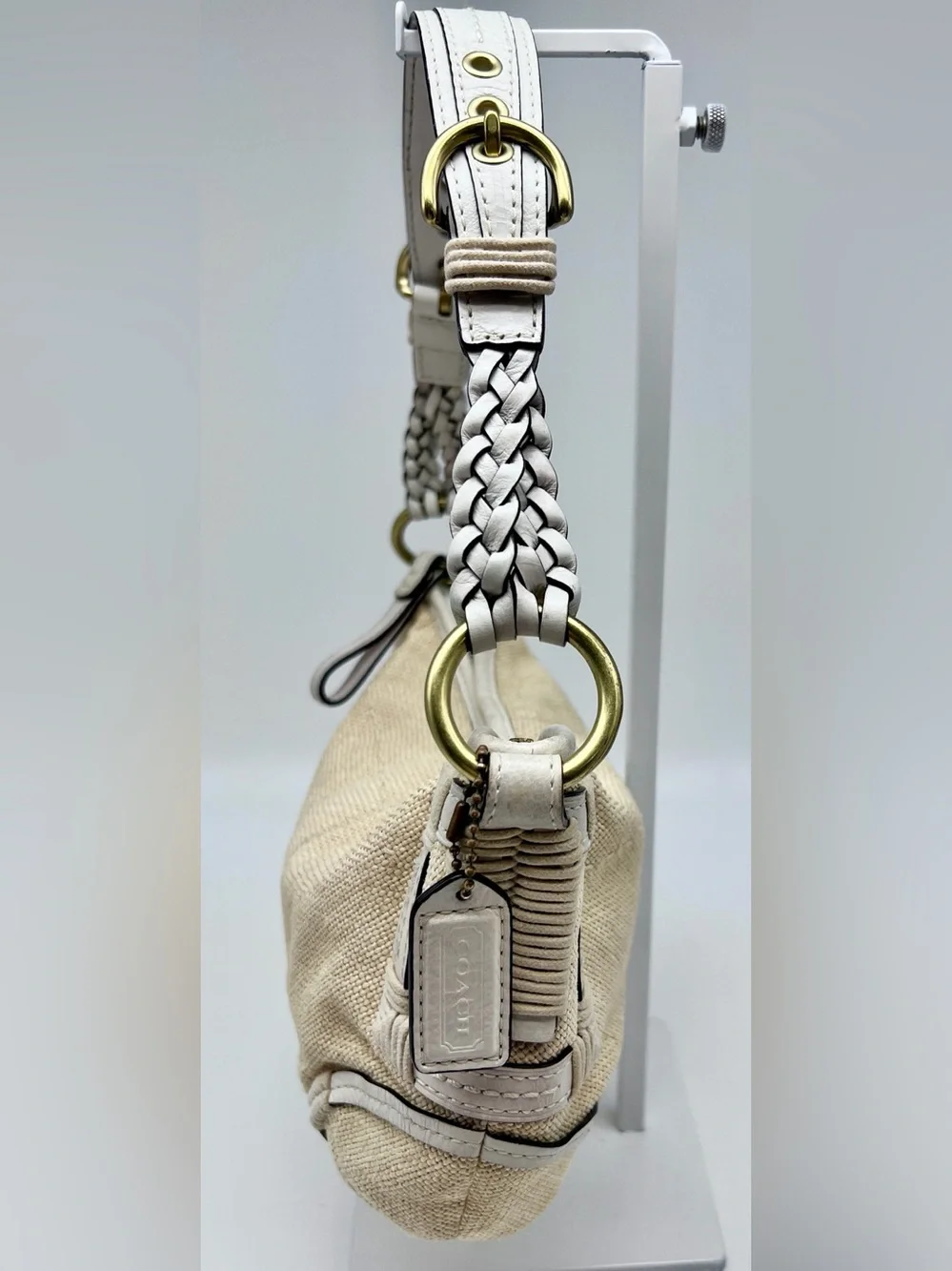 Coach Vintage ‘05 Soho Angora Straw Hobo Shoulder Bag